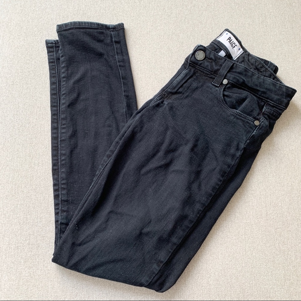 PAIGE Skyline Skinny Ankle Jeans in Black